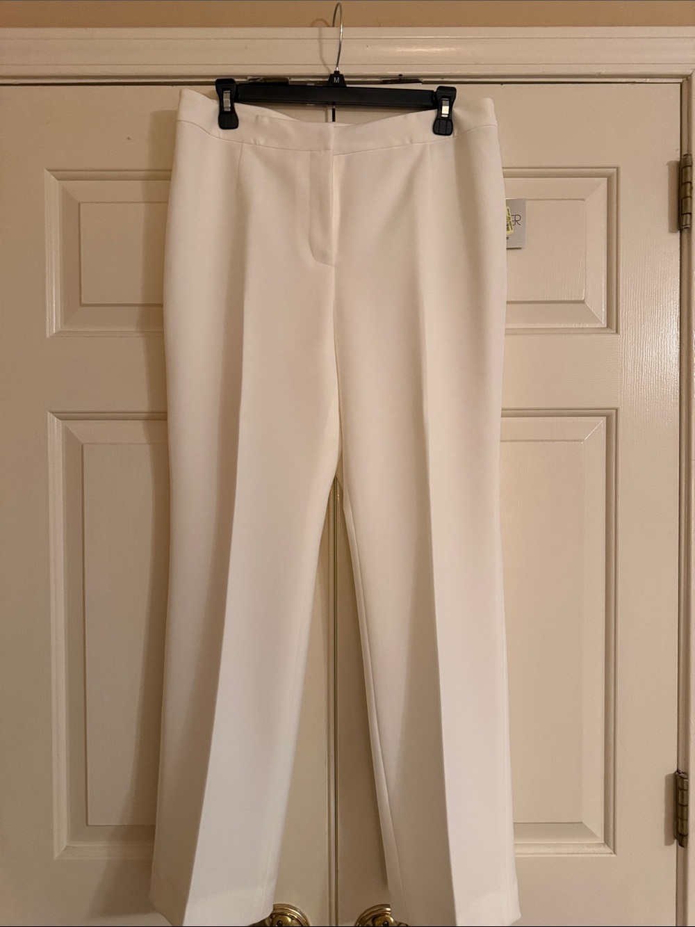 Kasper Cream Straight-Leg Trousers - Kate Classic Fit